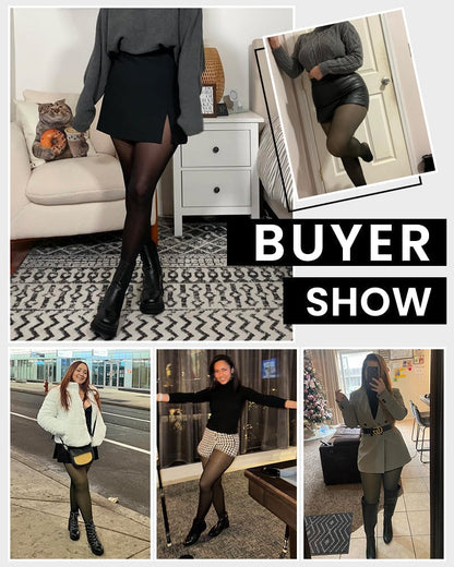 ❄️Christmas Sale 49% OFF✨Translucent Fleece Lined Tights