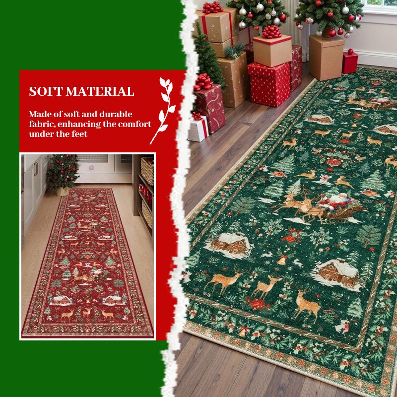 🦌 Christmas Deer Santa Rug