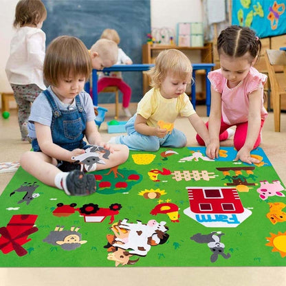 🚜 Felt 3D Early Learning Game Board