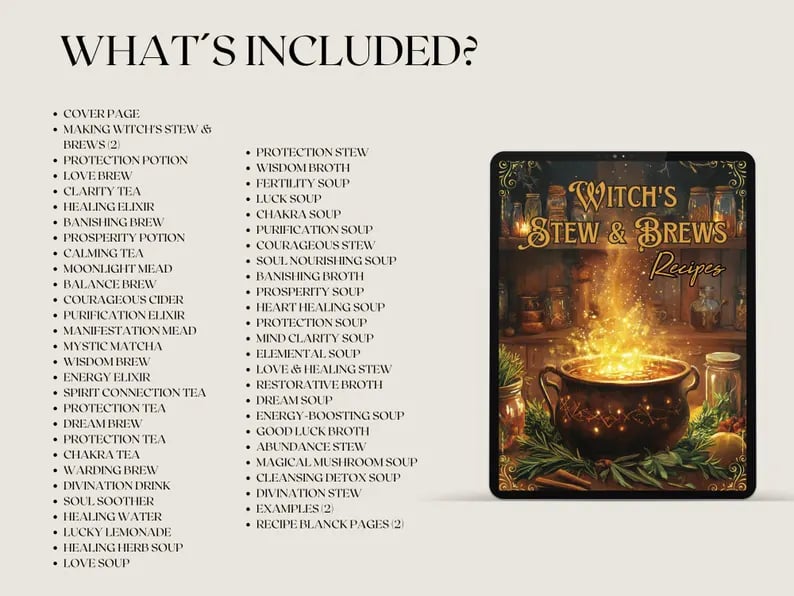 🔥🧙‍♀️🍲WITCH'S STEW & BREWS Decipes:50 Enchanted Recipes for Body and Soul💫