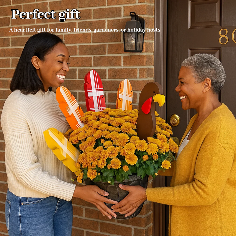 Thanksgiving✨✨Wooden Turkey Planter Sticks