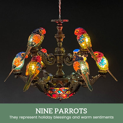 🦜 “Tropical Harmony” Parrot Chandelier — Light Up the Magic of the Tropics