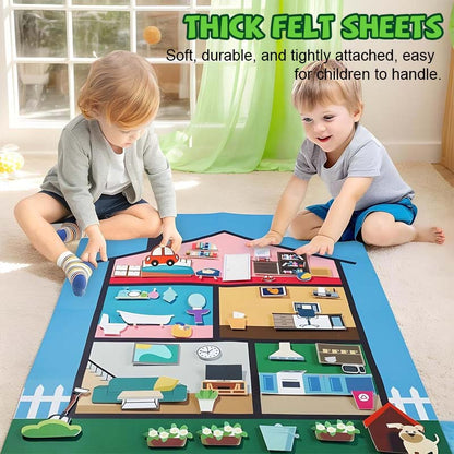 🚜 Felt 3D Early Learning Game Board