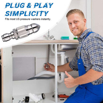 🚀 Pipe Cleaning Power Nozzle – Blast Away Clogs in Seconds!