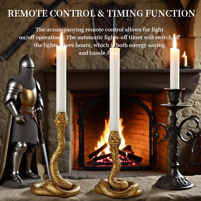 💥This Week's Special Price🐍Dual Snake-Shaped LED Candleholders