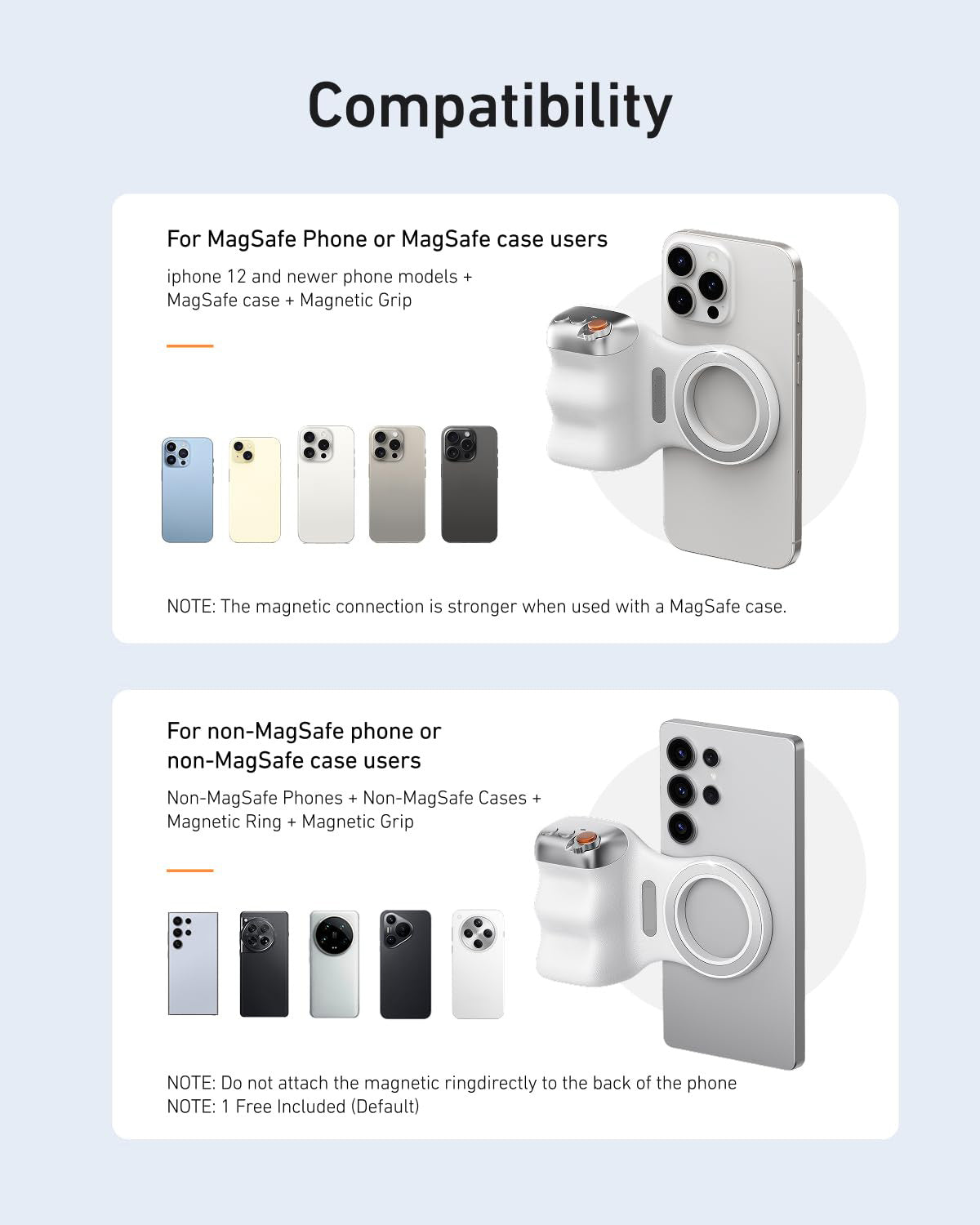 Ultimate Magnetic Phone Grip & Selfie Light Combo! 📱✨