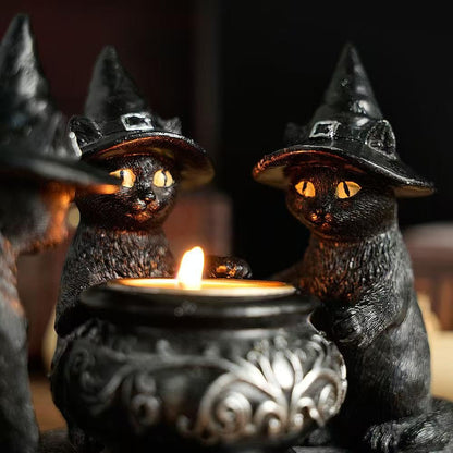 ⌛LAST DAY SALE 49% OFF🎃 Halloween cat Candlestick