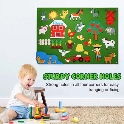 🚜 Felt 3D Early Learning Game Board