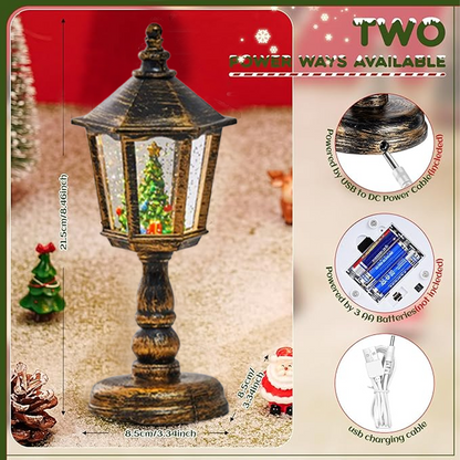 🎄Christmas Musical Snow Globe Lantern Lighted