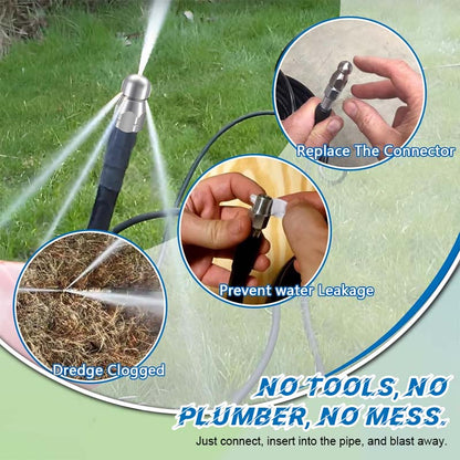 🚀 Pipe Cleaning Power Nozzle – Blast Away Clogs in Seconds!