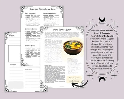 🔥🧙‍♀️🍲WITCH'S STEW & BREWS Decipes:50 Enchanted Recipes for Body and Soul💫