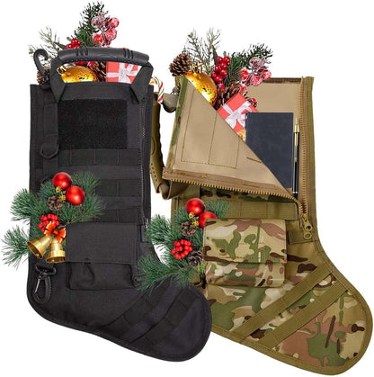 🎄 Personalized Tactical Christmas Stocking – Military Style Holiday Gift 🎁