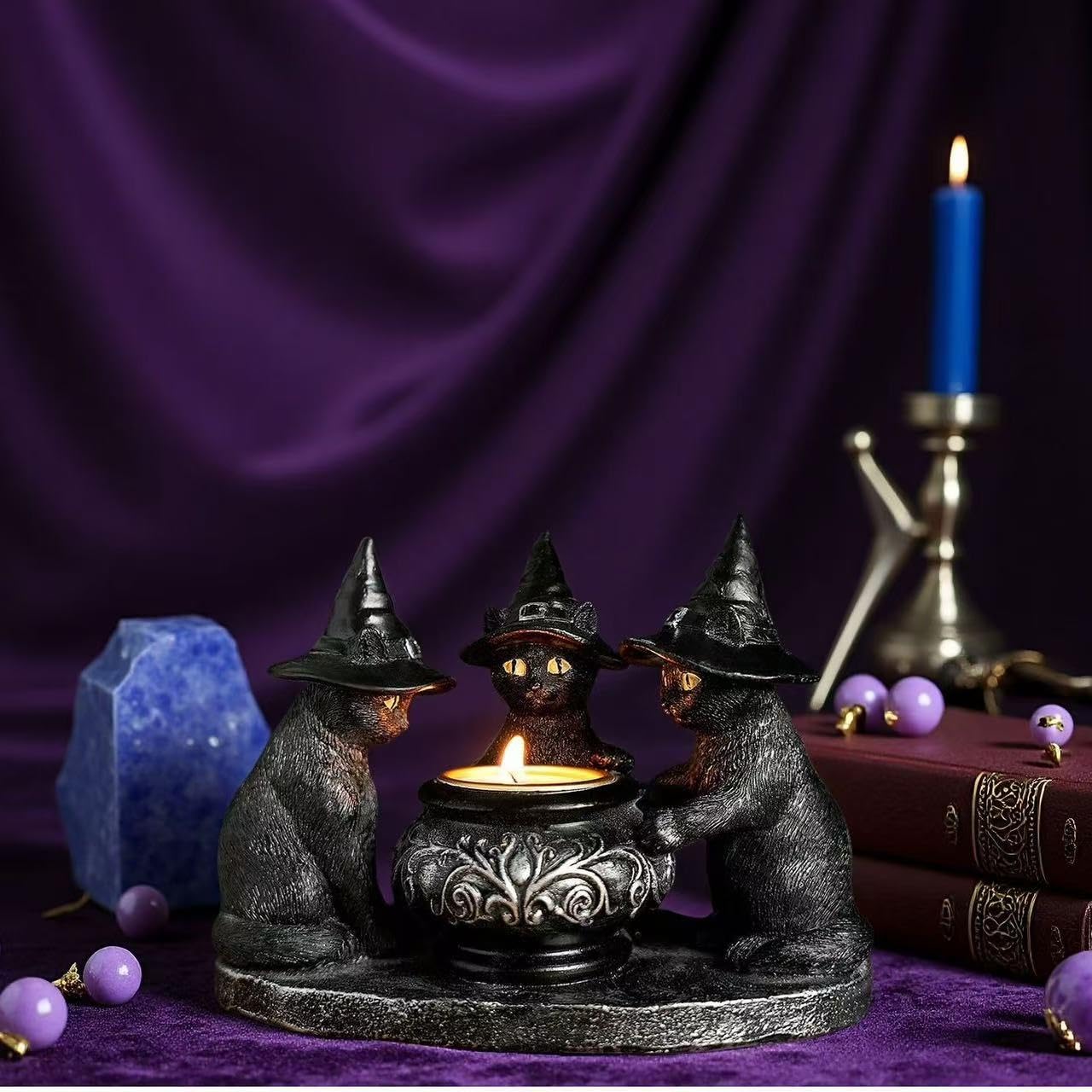 ⌛LAST DAY SALE 49% OFF🎃 Halloween cat Candlestick