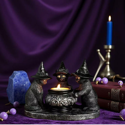 ⌛LAST DAY SALE 49% OFF🎃 Halloween cat Candlestick