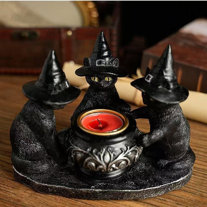 ⌛LAST DAY SALE 49% OFF🎃 Halloween cat Candlestick