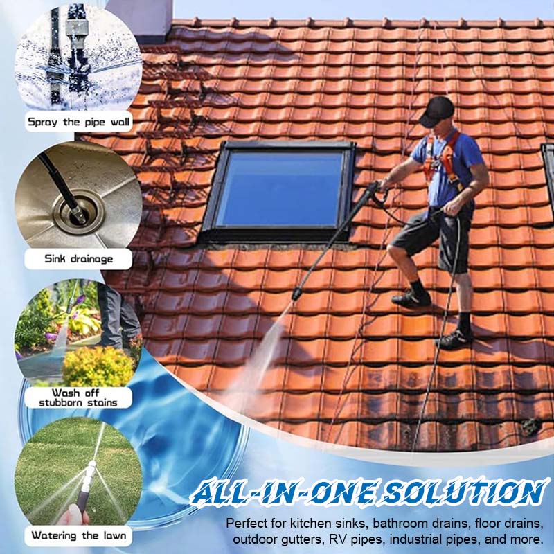 🚀 Pipe Cleaning Power Nozzle – Blast Away Clogs in Seconds!