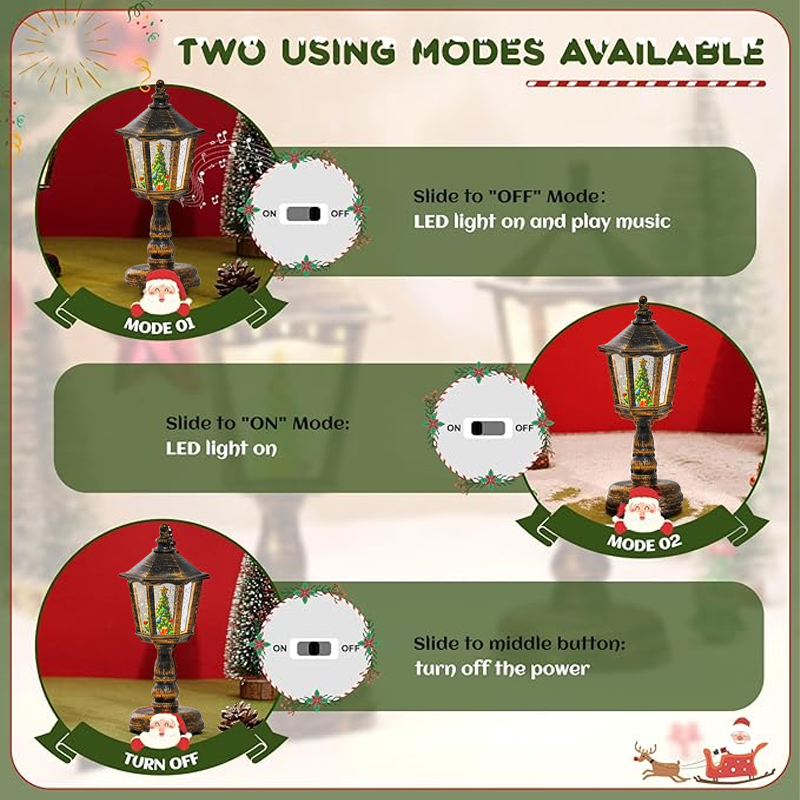 🎄Christmas Musical Snow Globe Lantern Lighted