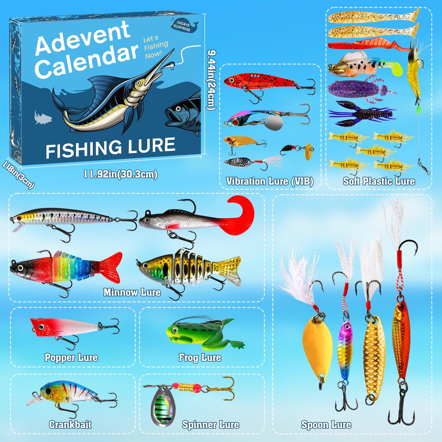 🎣 Advent Calendar 2025 Fishing Lure Set