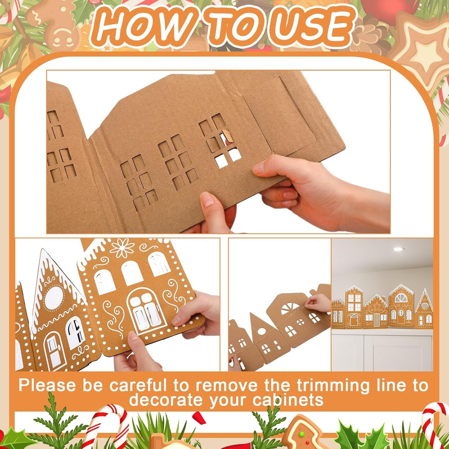 🎄 DIY Light-Up Gingerbread House Display Kit