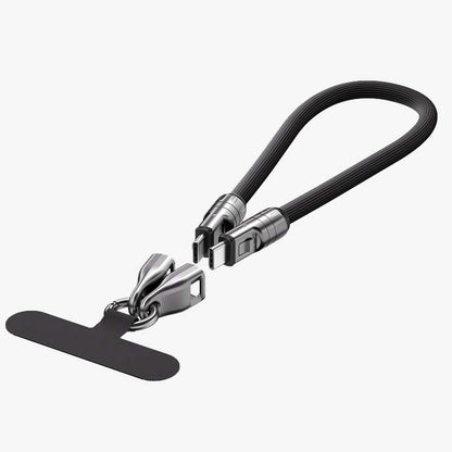 Dual Type-C Fast Charging Data Cable with Wearable Lanyard
