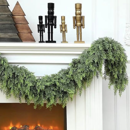 🎅⛄2025 Christmas Artificial Cypress Leaf Vine Wreath🎄(1.8m)
