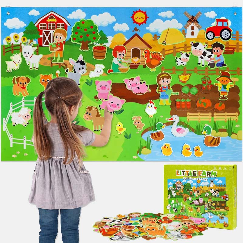 🚜 Felt 3D Early Learning Game Board