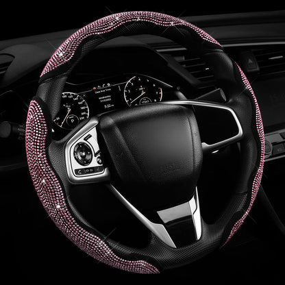 🚗 Queen's Land Diamond Bling Steering Wheel Cover