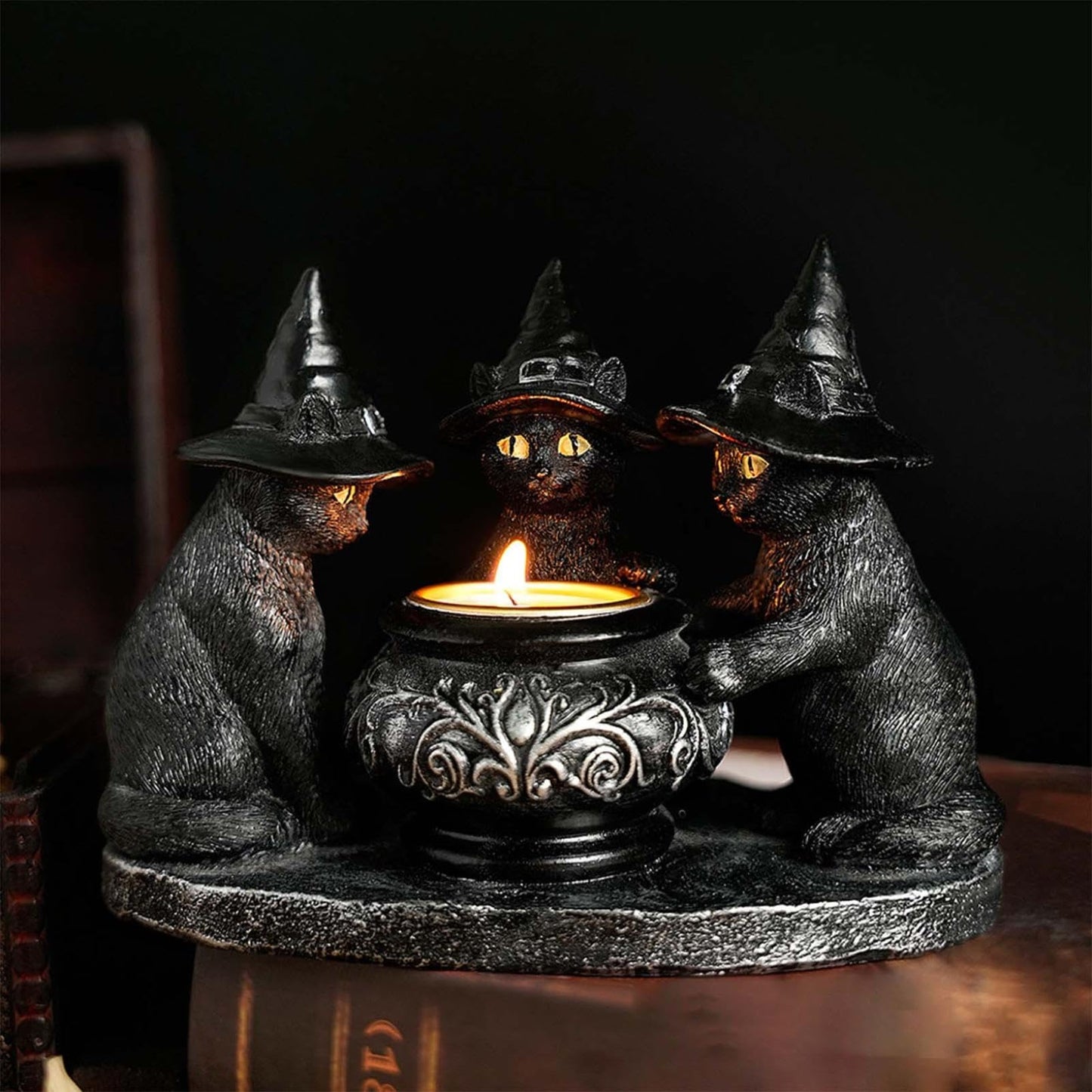 ⌛LAST DAY SALE 49% OFF🎃 Halloween cat Candlestick