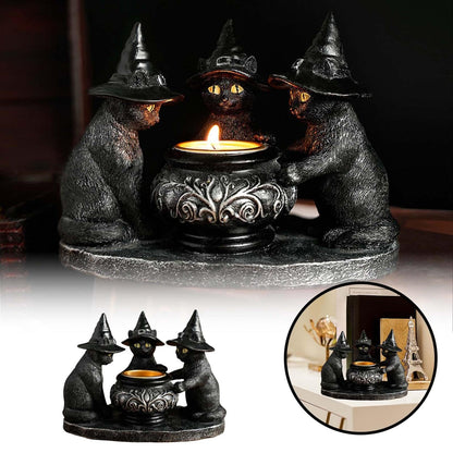⌛LAST DAY SALE 49% OFF🎃 Halloween cat Candlestick