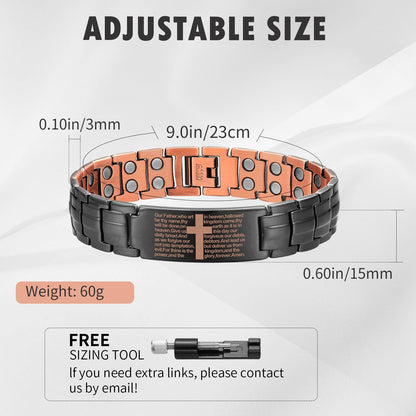 Magnetic Copper Bracelet: "3500 Gauss Energy + Adjustable Fit ⚡🧲"