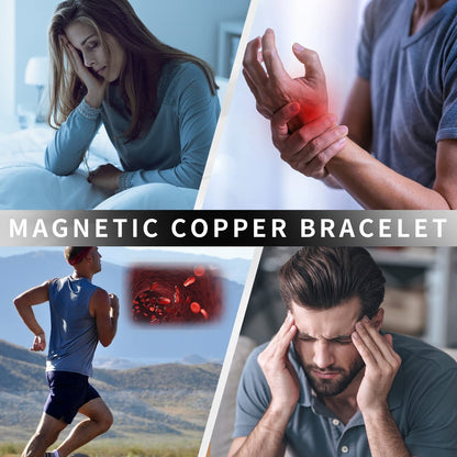 Magnetic Copper Bracelet: "3500 Gauss Energy + Adjustable Fit ⚡🧲"