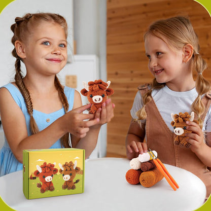 🐂Highland Cow Crochet Kit for Beginners