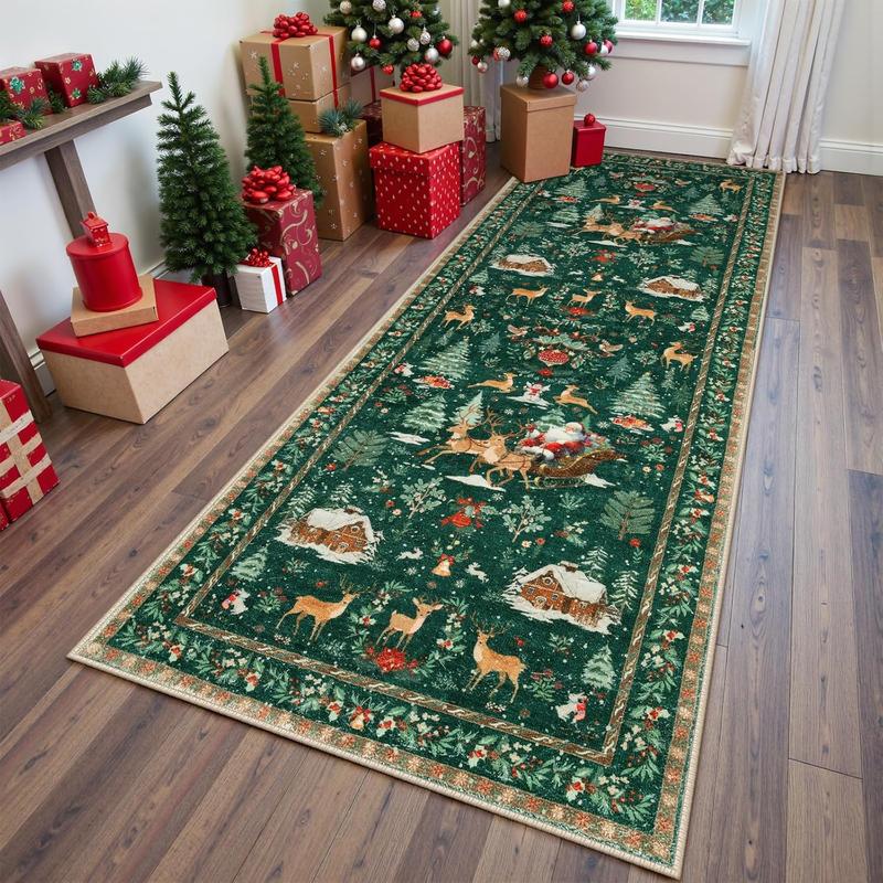 🦌 Christmas Deer Santa Rug