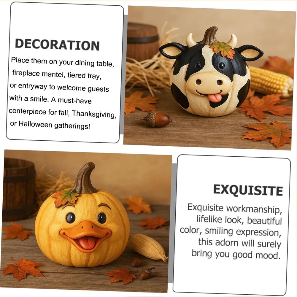 🎃Halloween Farm Animal Pumpkin Figurines