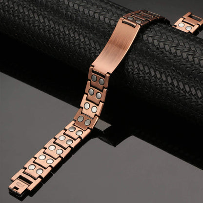 Magnetic Copper Bracelet: "3500 Gauss Energy + Adjustable Fit ⚡🧲"
