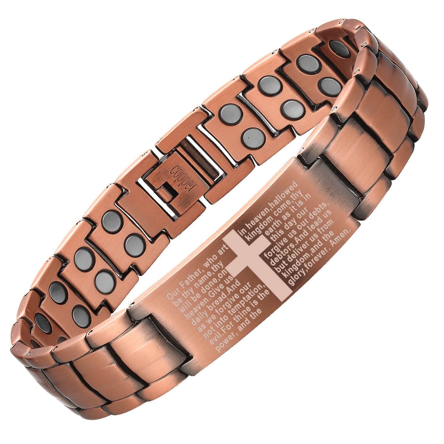 Magnetic Copper Bracelet: "3500 Gauss Energy + Adjustable Fit ⚡🧲"