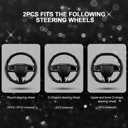 🚗 Queen's Land Diamond Bling Steering Wheel Cover