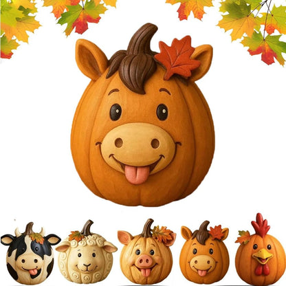 🎃Halloween Farm Animal Pumpkin Figurines