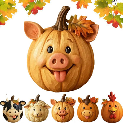 🎃Halloween Farm Animal Pumpkin Figurines