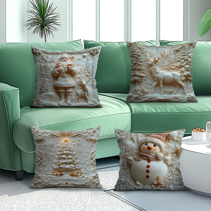🎄White Christmas Cushion Cover Set