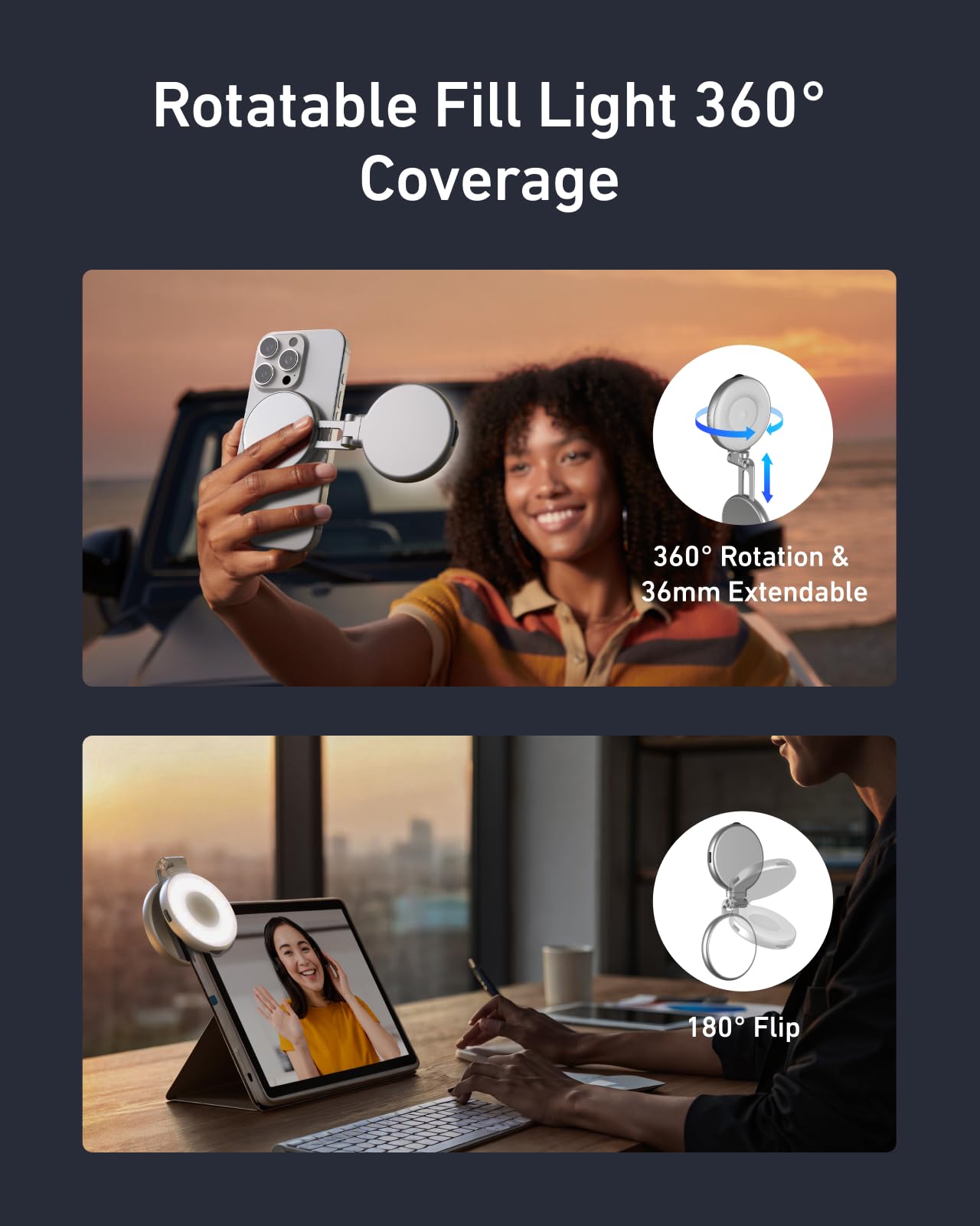 Ultimate Magnetic Phone Grip & Selfie Light Combo! 📱✨
