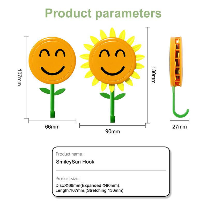 🌻 Smiling Sunflower Wall Hook