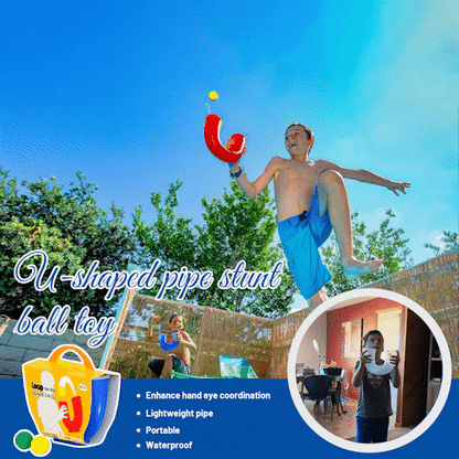 Skill Game Tube Toy with 2 Balls