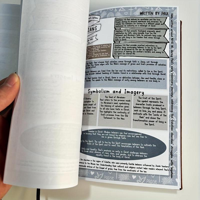 📖 66-page Bible Study Guide, Daily Devotional Journal Strengthens Faith