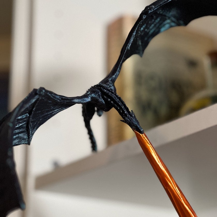 🐉 3D Dragon Flame Book Nook