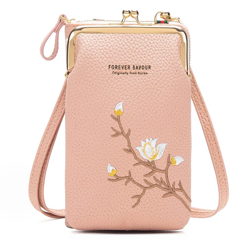 Women Sling Cross-Body Wallet with Mobile Cell Phone Holder