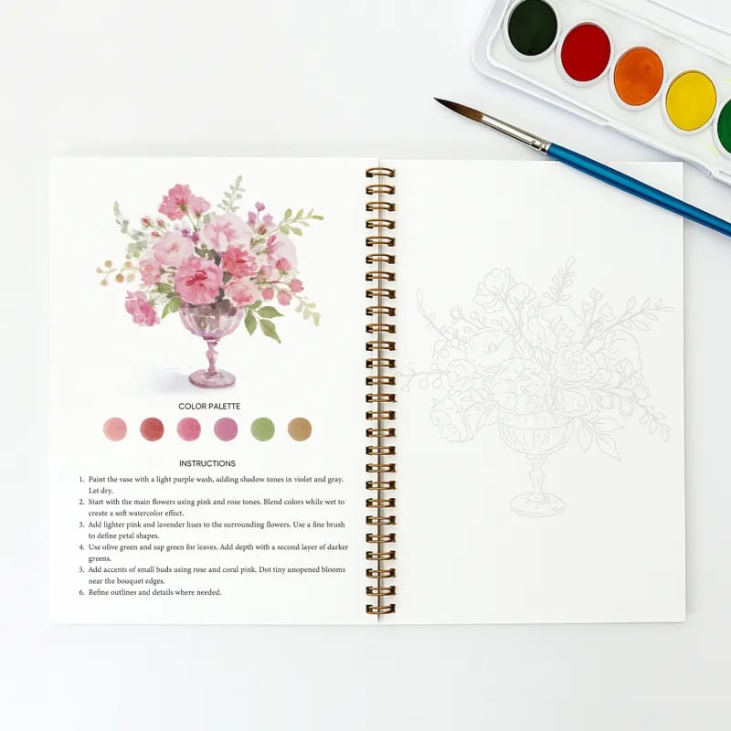 📢😎 LAST DAY 49% OFF - 🖼️Beginner-Friendly💕 Watercolor Workbook