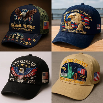 🔥Last Day 50% OFF - Eagle & Liberty – United States 250th Anniversary Hat✨(Breathable & Lightweight Comfort & Unisex Fit)