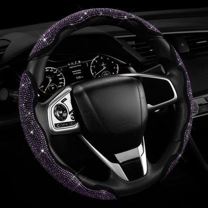 🚗 Queen's Land Diamond Bling Steering Wheel Cover