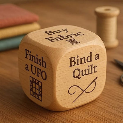 🔥LAST DAY 49% OFF - 🎲Quilter's Decision Dice✨Natural Solid Wood & Hand-Painted